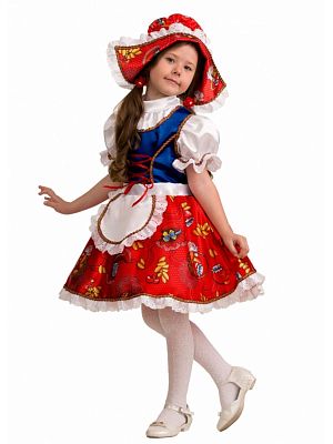 Карнавальный костюм детский БТ-5205 Красная шапочка сказочная