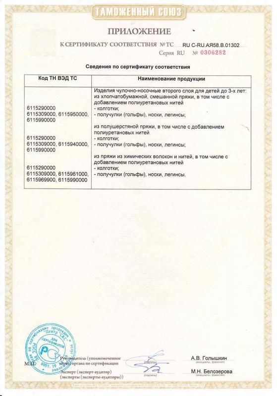 Сертификат Гамма 01302 лист 2